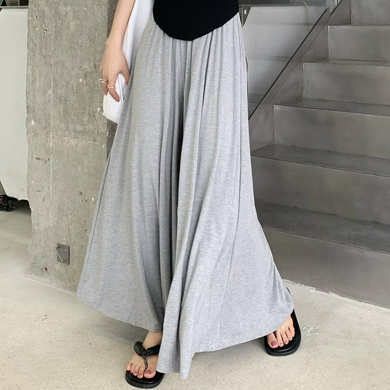 托腹冰絲莫代爾外穿薄款寬鬆加長版防曬孕婦裙褲