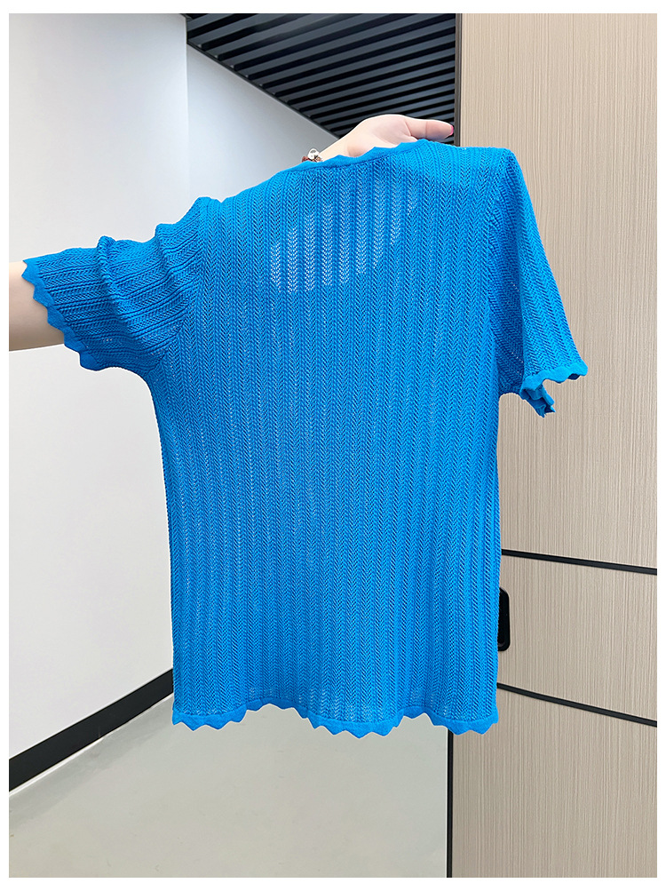 商品详情图_实拍！实拍！有大图！2025夏季蓝色镂空波浪边冰