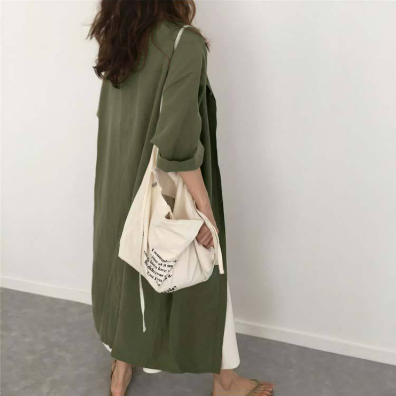 韓國chic寬鬆系帶收腰襯衫風衣外套（5色5碼）