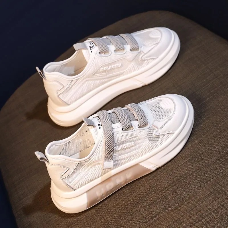 Ins爆款透氣網面撞色百搭運動風跑步鞋