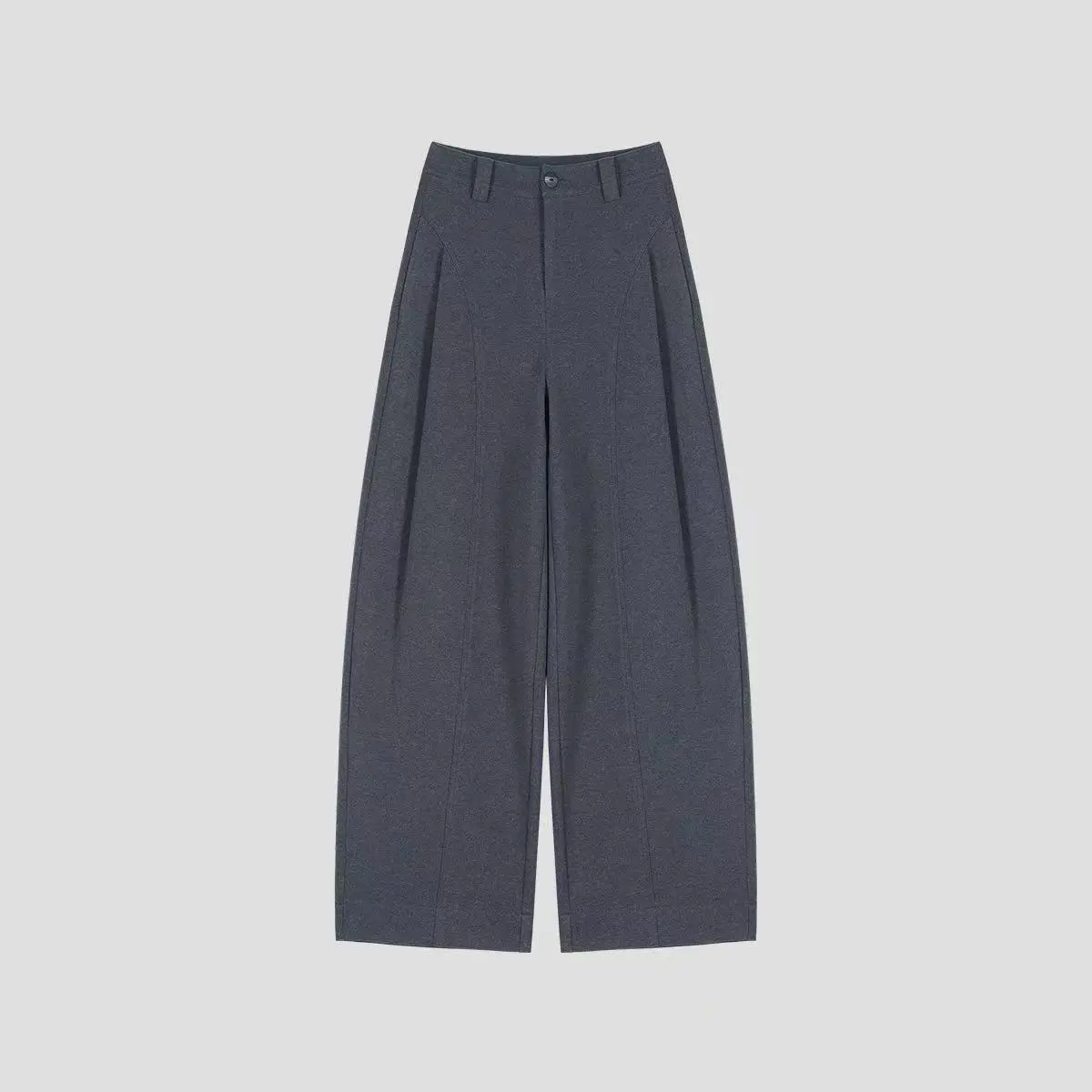 加厚款呢子糯感寬鬆直筒顯瘦休閒闊腿褲