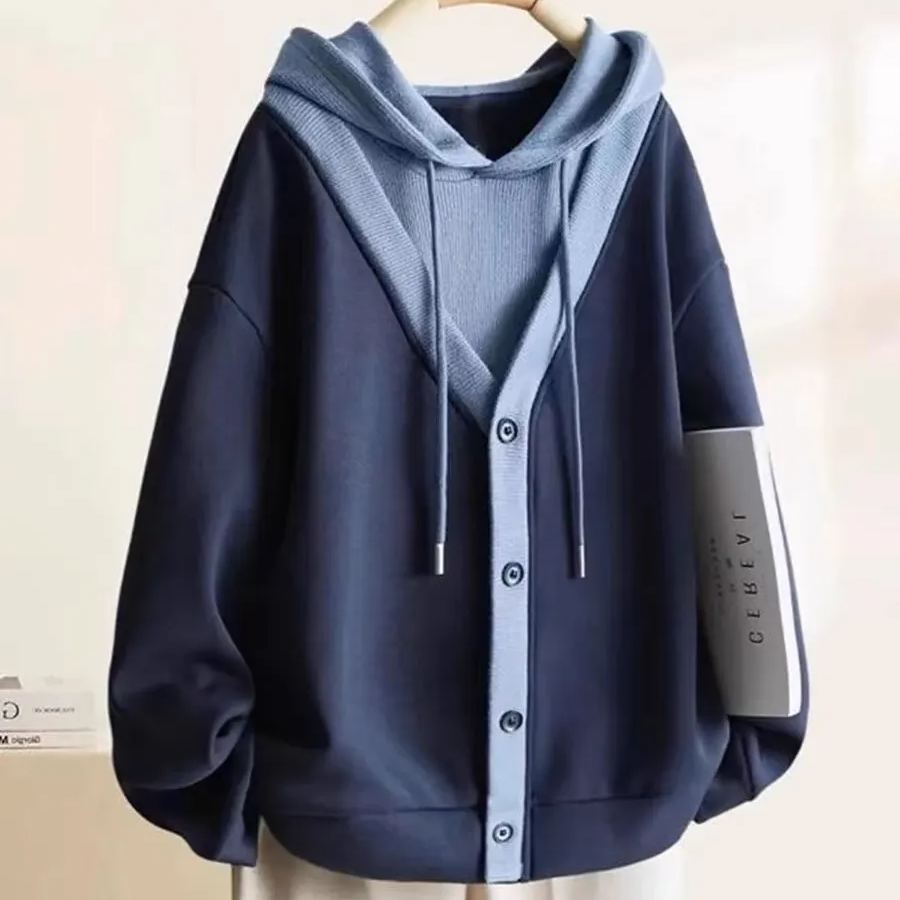 假兩件新款爆款加厚春秋休閒衛衣