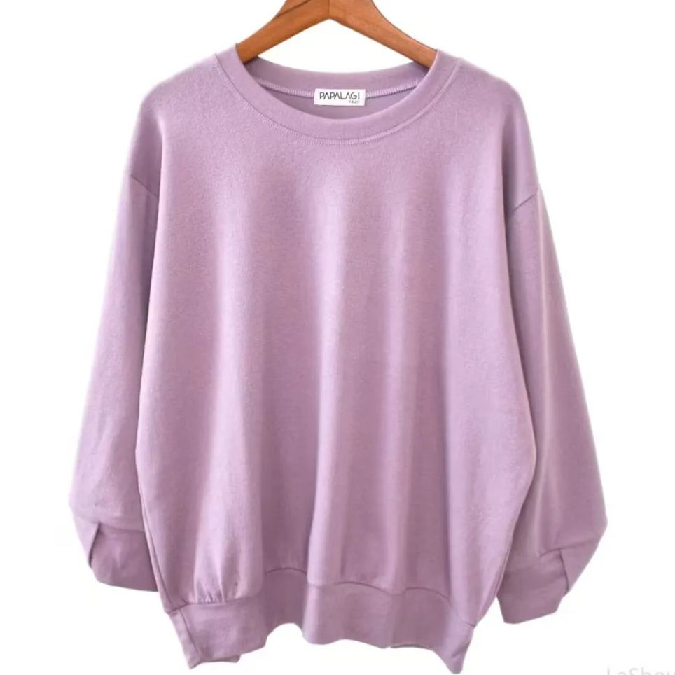 交叉V袖口寬鬆休閒顯瘦磨毛保暖衛衣