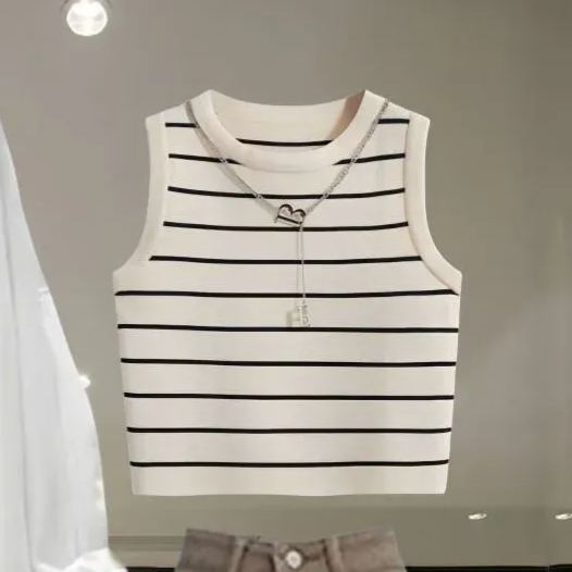 【單件/整套】韓版襯衫條紋吊帶牛仔半身裙三件套裝