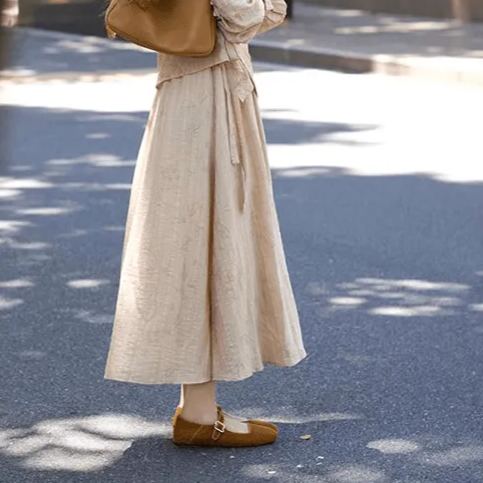 【單件/套裝】新中式氣質綁帶收腰上衣半身裙兩件套裝