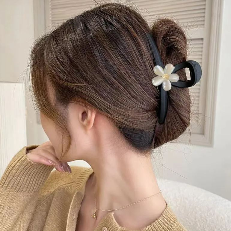 时尚花朵高级感气质后脑勺盘发鲨鱼夹-Cicichill