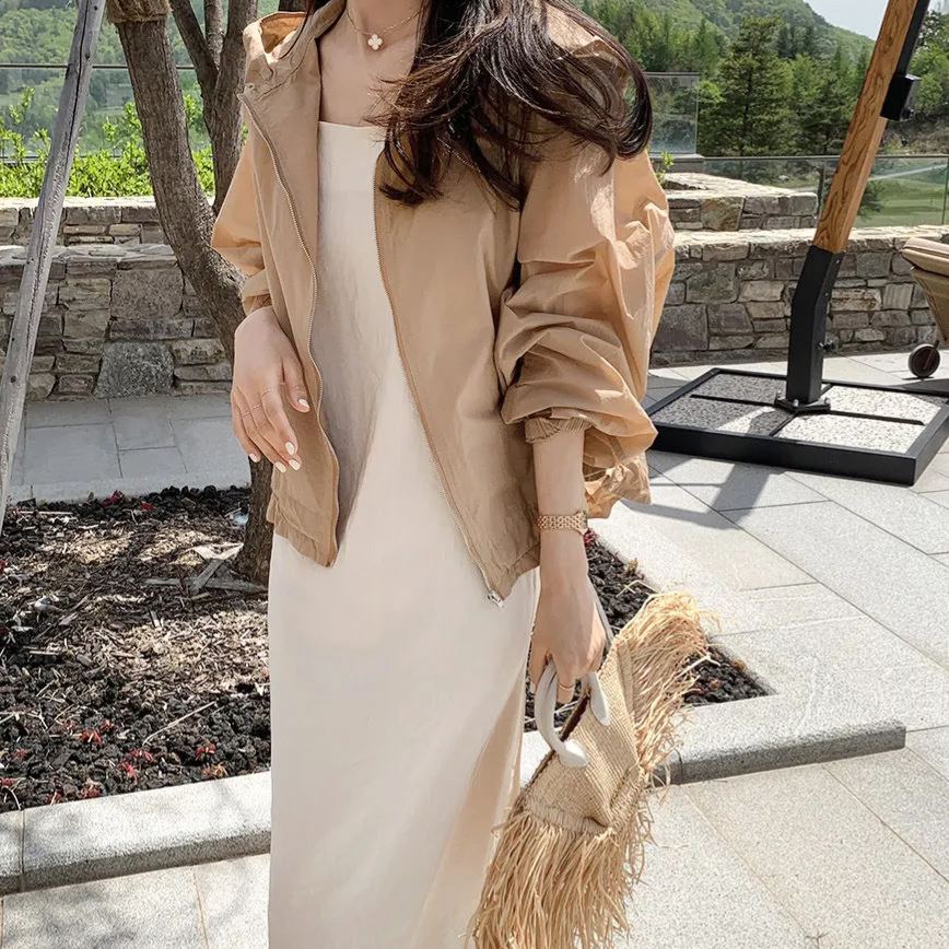 防曬寬鬆百搭連帽休閒長袖輕薄款外套