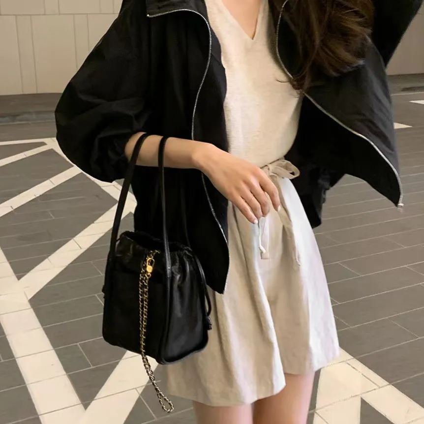 防曬寬鬆百搭連帽休閒長袖輕薄款外套