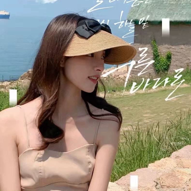 日系百搭防紫外線防曬草帽鴨舌遮陽帽