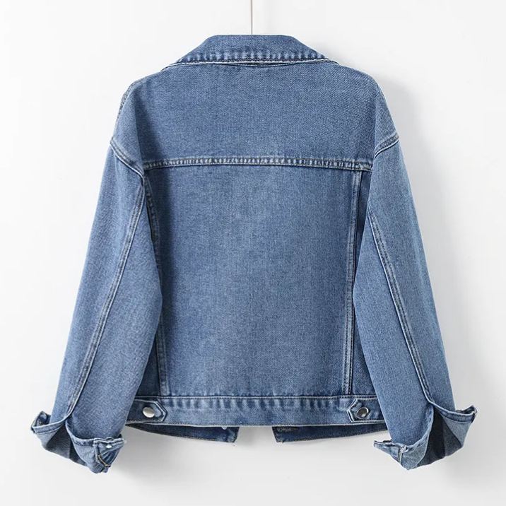 大碼短款寬鬆顯瘦網紅復古百搭牛仔外套