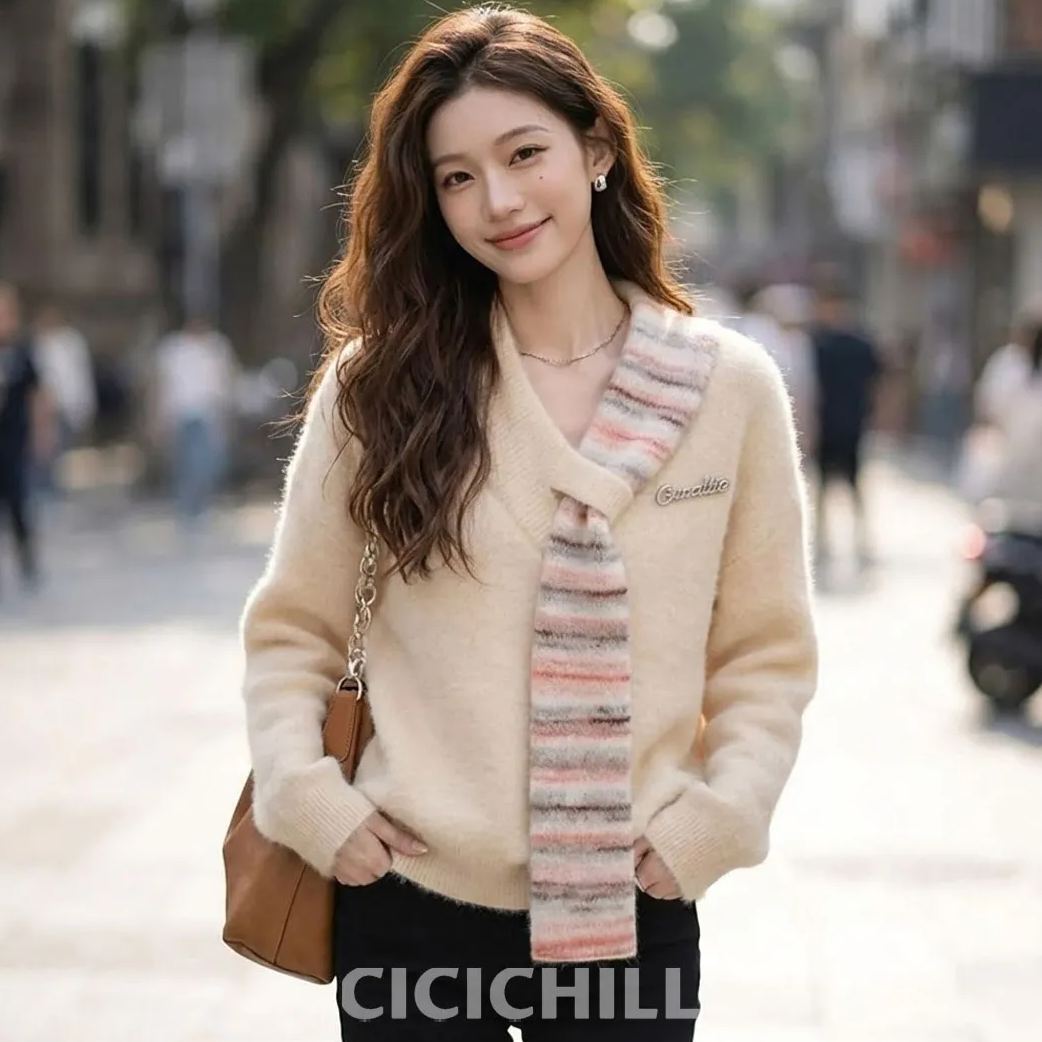 氣質高級感百搭軟糯慵懶風針織衫