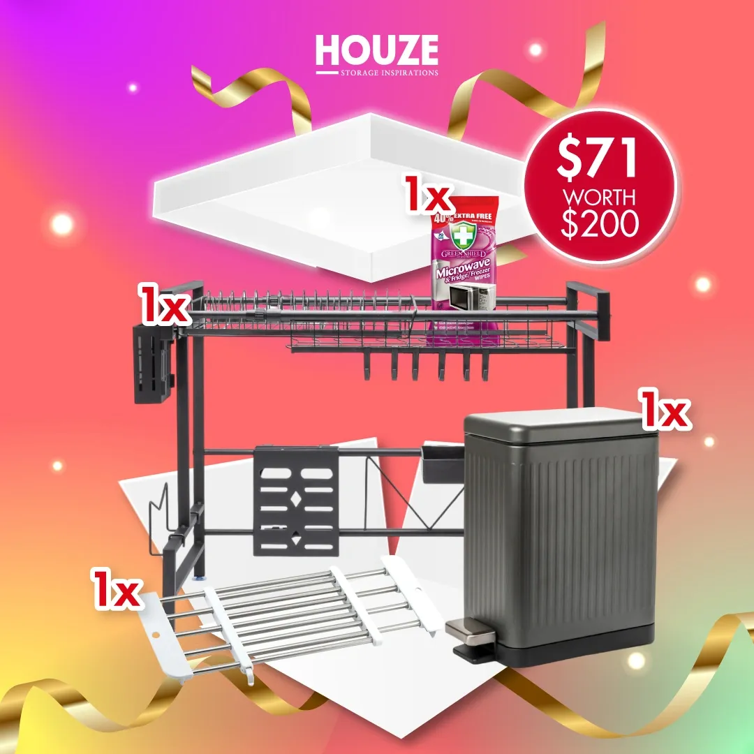 HOUZE Bundle - 4PCS Kitchen Essentials Set SGD71 (Worth SGD200)