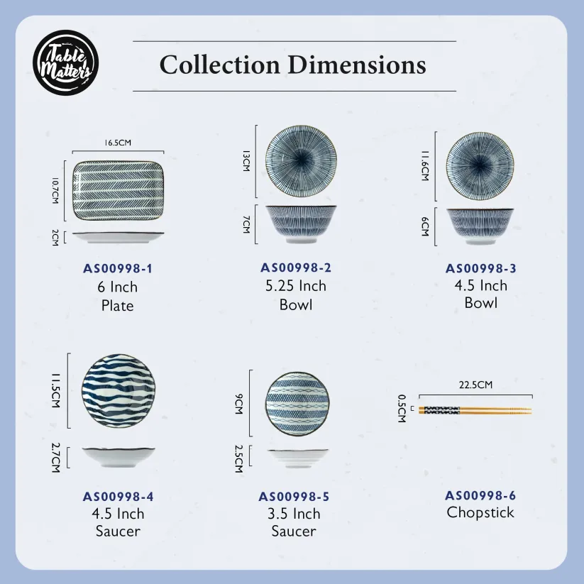Aiiro Sen Assorted 6pcs Dinnerware Box Set