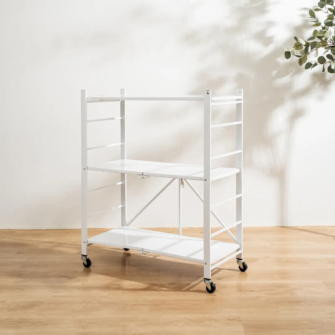 HOUZE - 'SLIM' 3|4|5 Tier Parallel Foldable Storage Shelf - Organizer | Rack | Shelving | Shelves | Cabinet