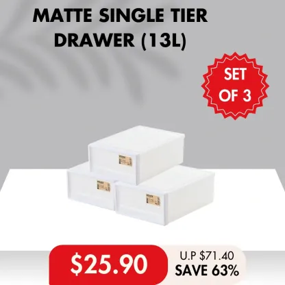 HOUZE - MATTE 5.5|13|25|35|48L Single Tier Drawer