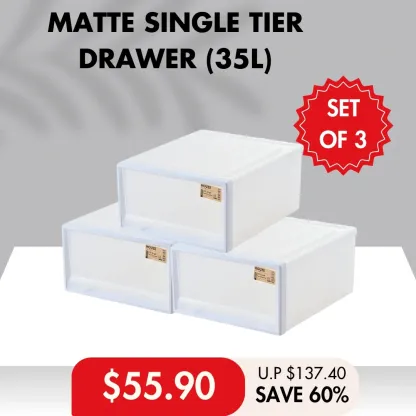 HOUZE - MATTE 5.5|13|25|35|48L Single Tier Drawer