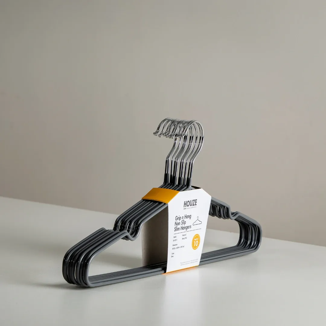 HOUZE - 40PCS Premium Hangers (Non Slip | Velvet | Kids | Metal | Rubber | Plastic)