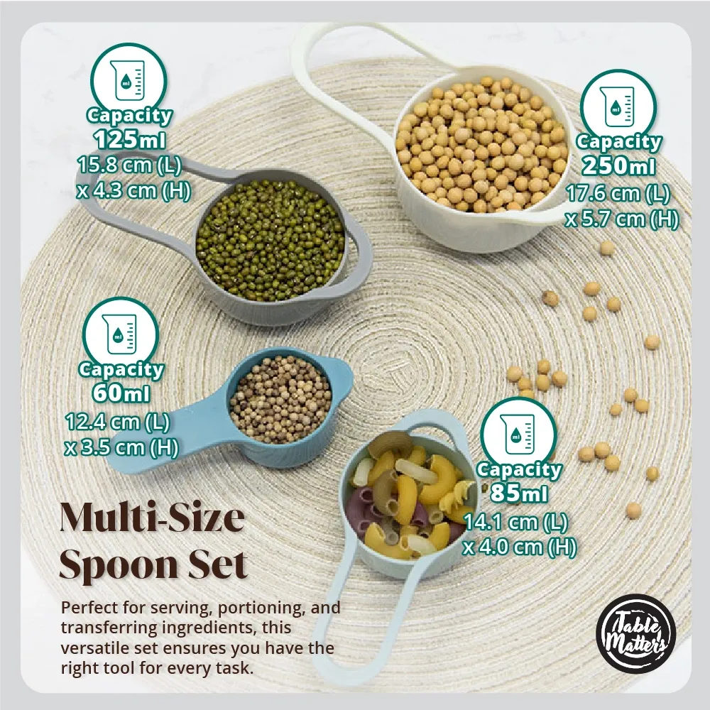CASA - 8pcs Nestable Kitchen Mixing Bowl Set with Measuring Cups, Colander and Sifter