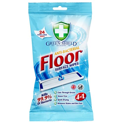 Greenshield Floor Surface Wipes (24 Extra Large Wipes Per Pack)