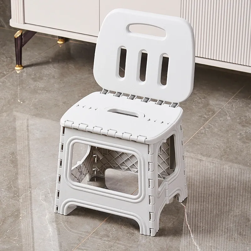 PORTASTOOL - Portable Sturdy Folding Stool with Backrest | High Backrest