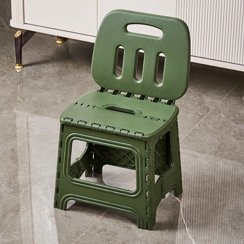 PORTASTOOL - Portable Sturdy Folding Stool with Backrest | High Backrest