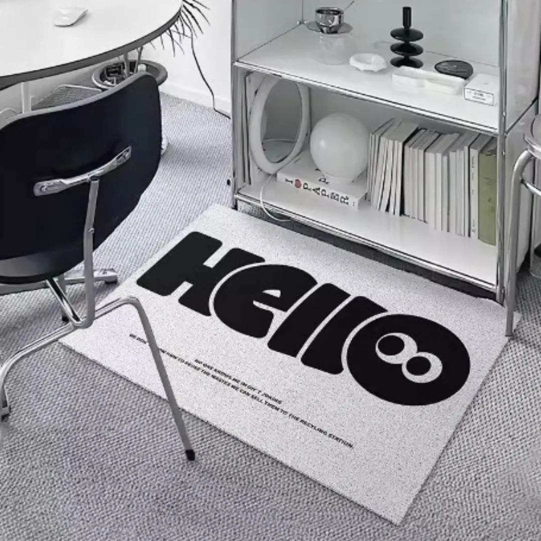 CURLS Washable Non-Slip Coil Soft Entrance Door Mat - Oh Hello (9 Designs)