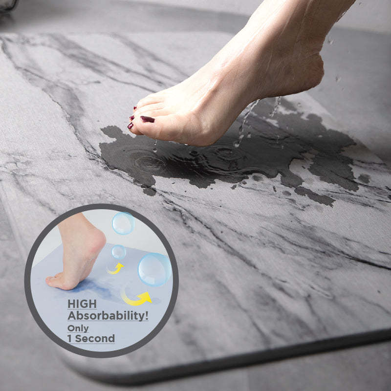 HOUZE - Diatomite Absorbent Mat (Large) - Grey Marble - HOUZE - The Homeware Superstore