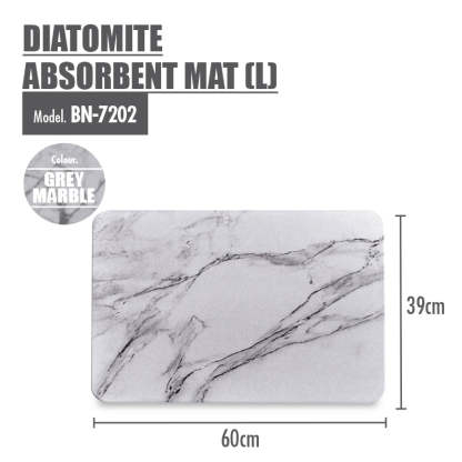 HOUZE - Diatomite Absorbent Mat (Large) - Grey Marble - HOUZE - The Homeware Superstore