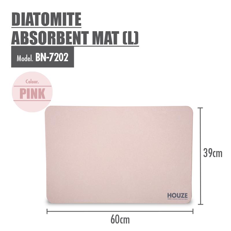 HOUZE - Diatomite Absorbent Mat (Large) - Pink - HOUZE - The Homeware Superstore