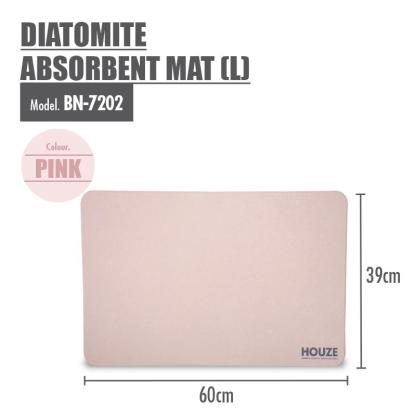HOUZE - Diatomite Absorbent Mat (Large) - Pink - HOUZE - The Homeware Superstore