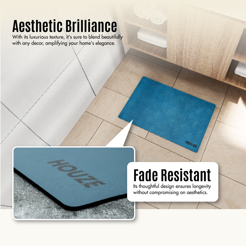 HOUZE - Diatomite Absorbent Mat (Large) & Soft Diatomite Absorbent Mat - Assorted Colour