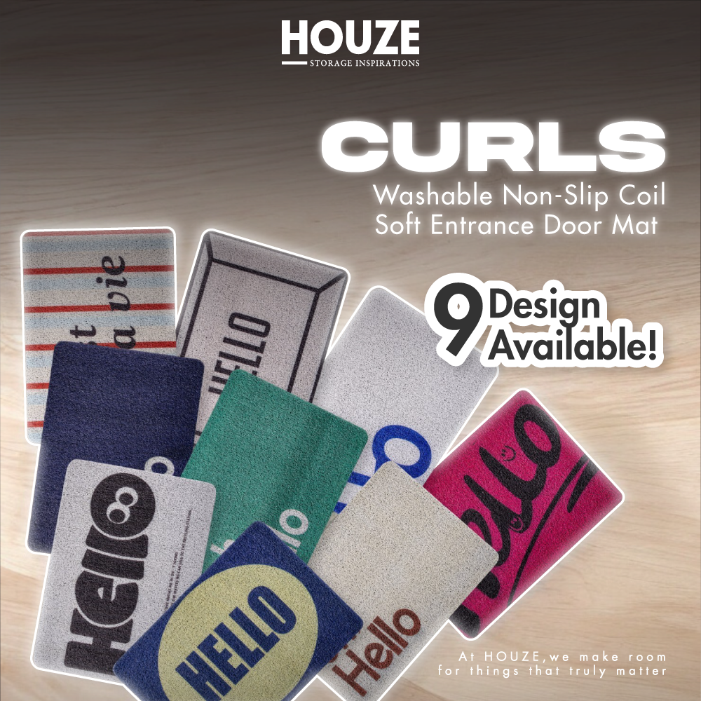 [2 for $24.90|3 for $29.90] CURLS Washable Non-Slip Coil Soft Entrance Door Mat - Oh Hello (9 Designs)