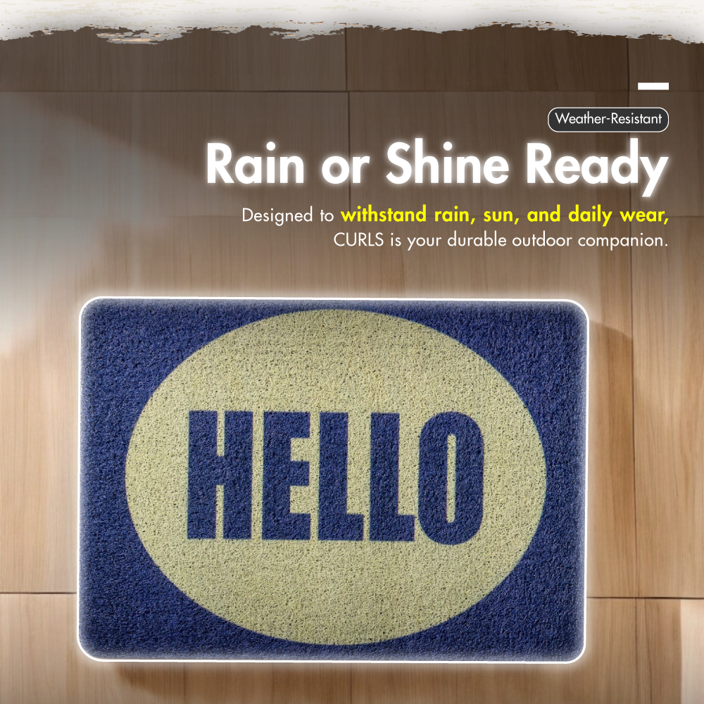 [2 for $24.90|3 for $29.90] CURLS Washable Non-Slip Coil Soft Entrance Door Mat - Oh Hello (9 Designs)