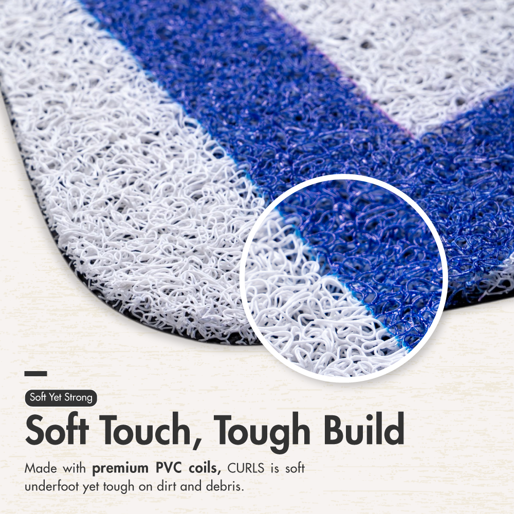 [2 for $24.90|3 for $29.90] CURLS Washable Non-Slip Coil Soft Entrance Door Mat - Oh Hello (9 Designs)