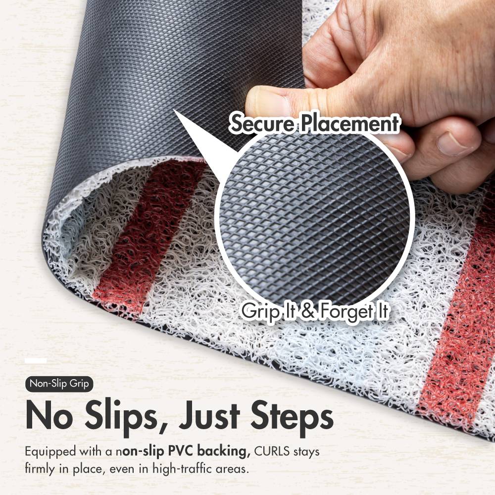 [2 for $24.90|3 for $29.90] CURLS Washable Non-Slip Coil Soft Entrance Door Mat - Oh Hello (9 Designs)