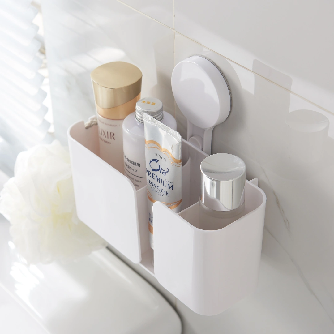 [2 For $15] HOUZE - 'STICKIT' Self Adhesive Bathroom Storage Collection
