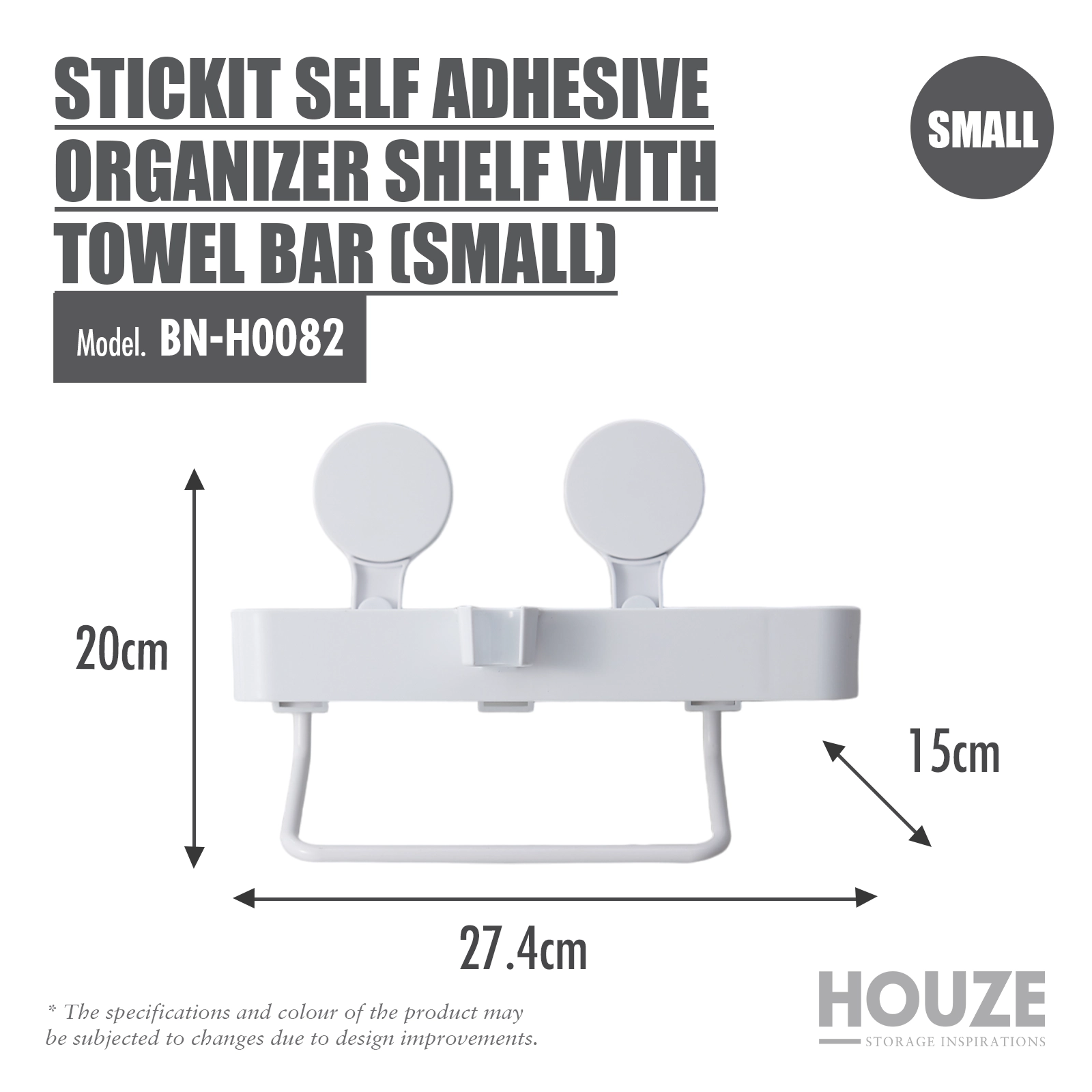 STICKIT - Self Adhesive Bathroom Storage Collection