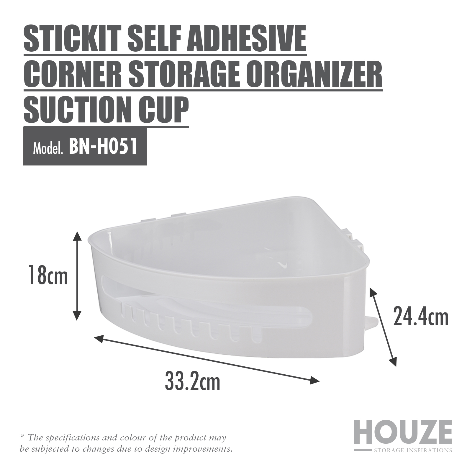 STICKIT - Self Adhesive Bathroom Storage Collection