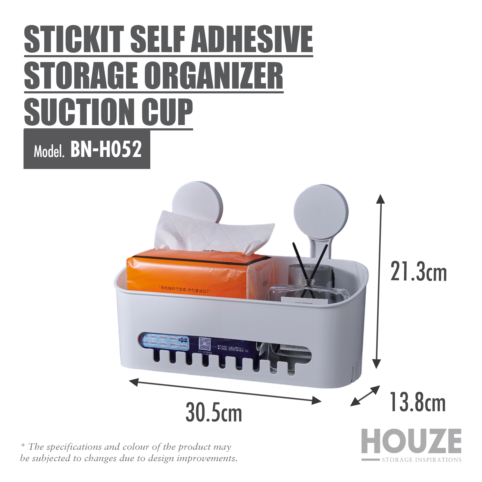 STICKIT - Self Adhesive Bathroom Storage Collection