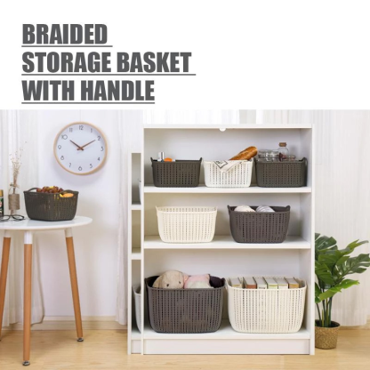 HOUZE Braided Storage Basket with Handle (Medium) - HOUZE - The Homeware Superstore