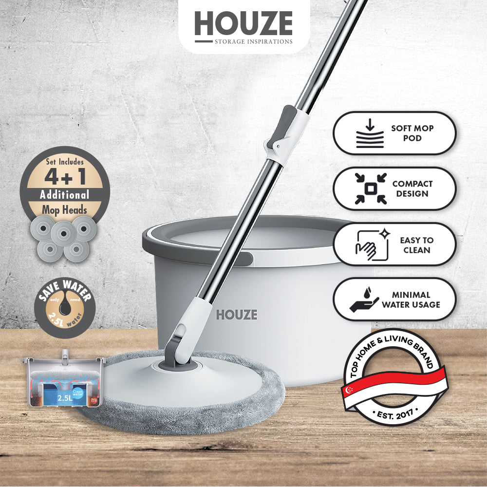 [Set] The Clean Water Spin Mop + Bendable Microfiber Duster + KLEEN Multi Wonder Cleaning Cloth - Window (Pack of 2)