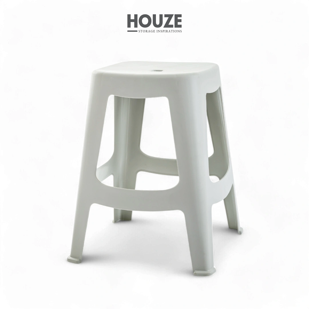 HOUZE - 'SQUARE' Stackable Stool (Grey)