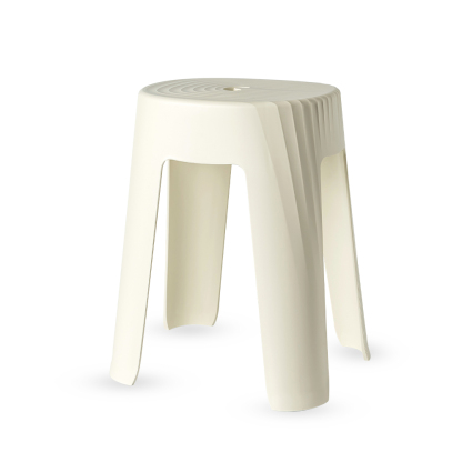 NORD Arc | Rectangle Stool [Beige | Grey] - Chair | Minimalist | Stackable | Nordic | Neutral