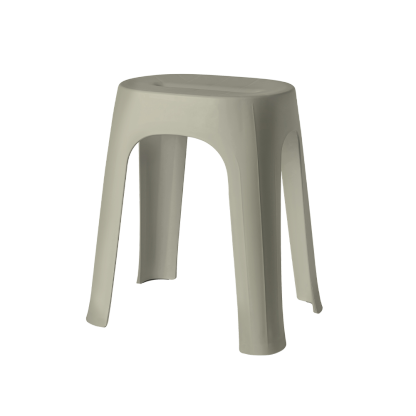 NORD Arc | Rectangle Stool [Beige | Grey] - Chair | Minimalist | Stackable | Nordic | Neutral
