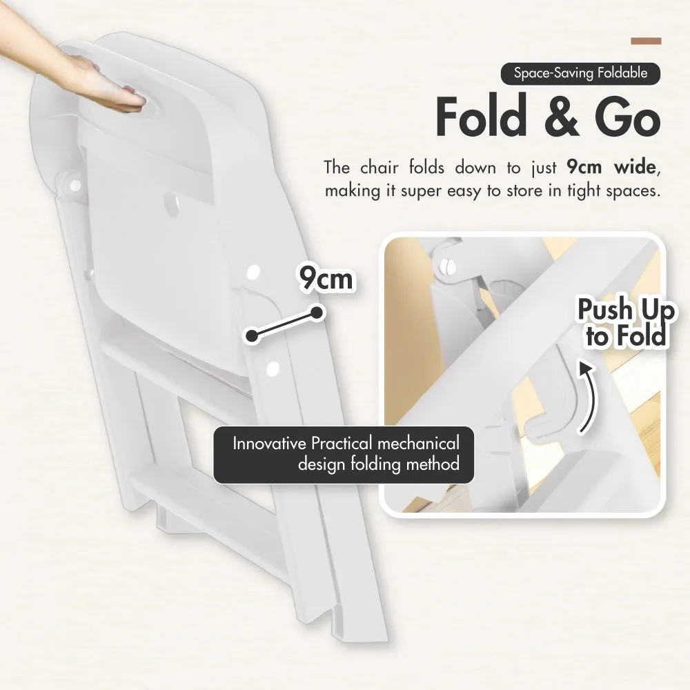 HOUZE - 'NORD' | 'TOCAR' Low Chair & Kids Chair w Stepping Stool