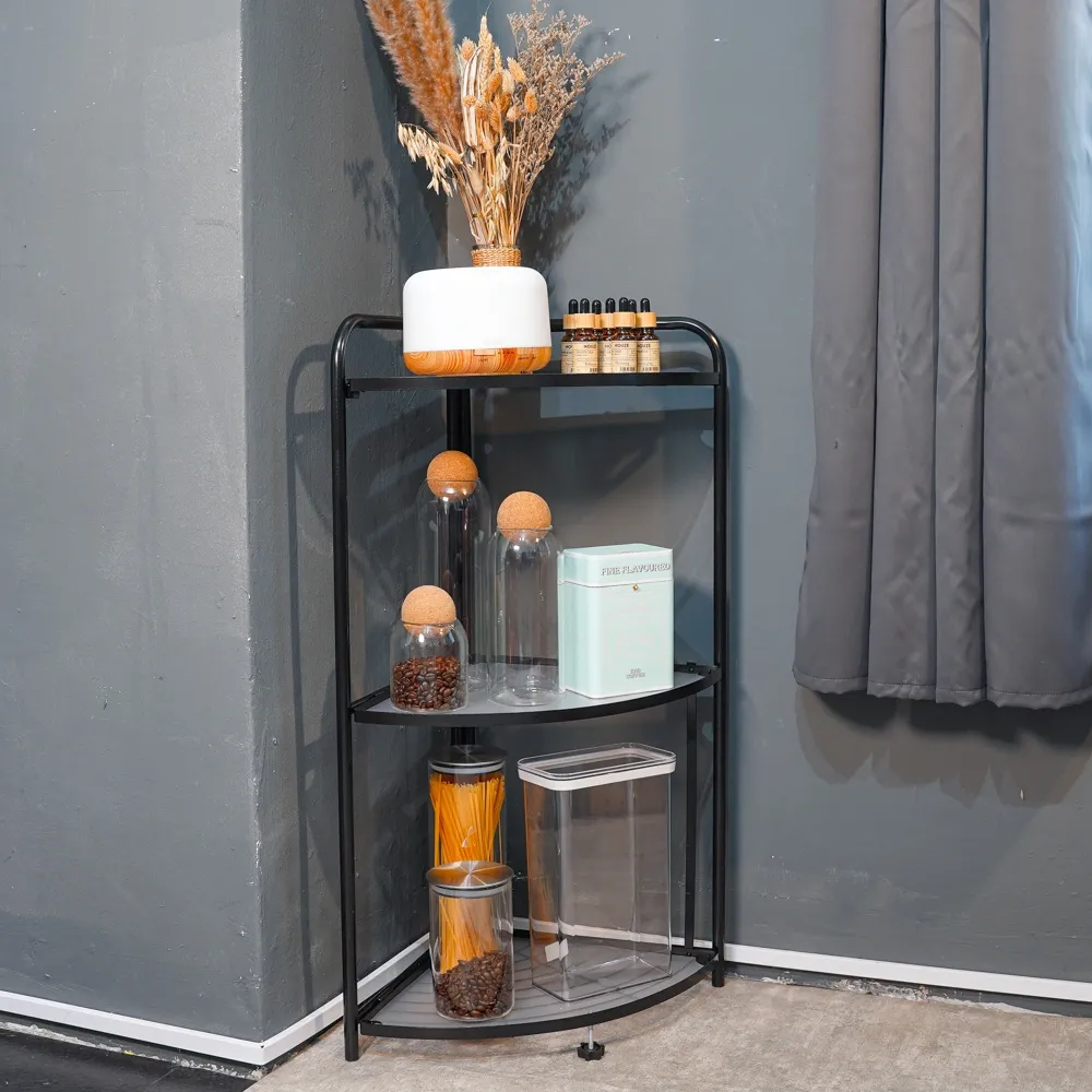 HOUZE - 'SLIM' 3|4 Tier Foldable Corner Shelf