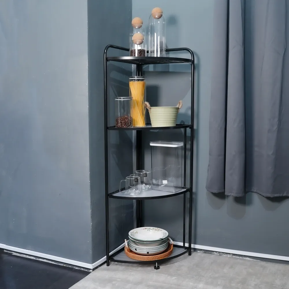 HOUZE - 'SLIM' 3|4 Tier Foldable Corner Shelf