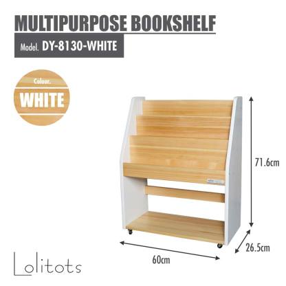TOCAR Multipurpose Bookshelf - White