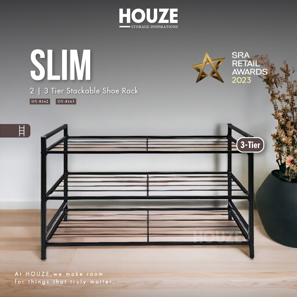 "SLIM" 3 Tier Stackable Shoe Rack