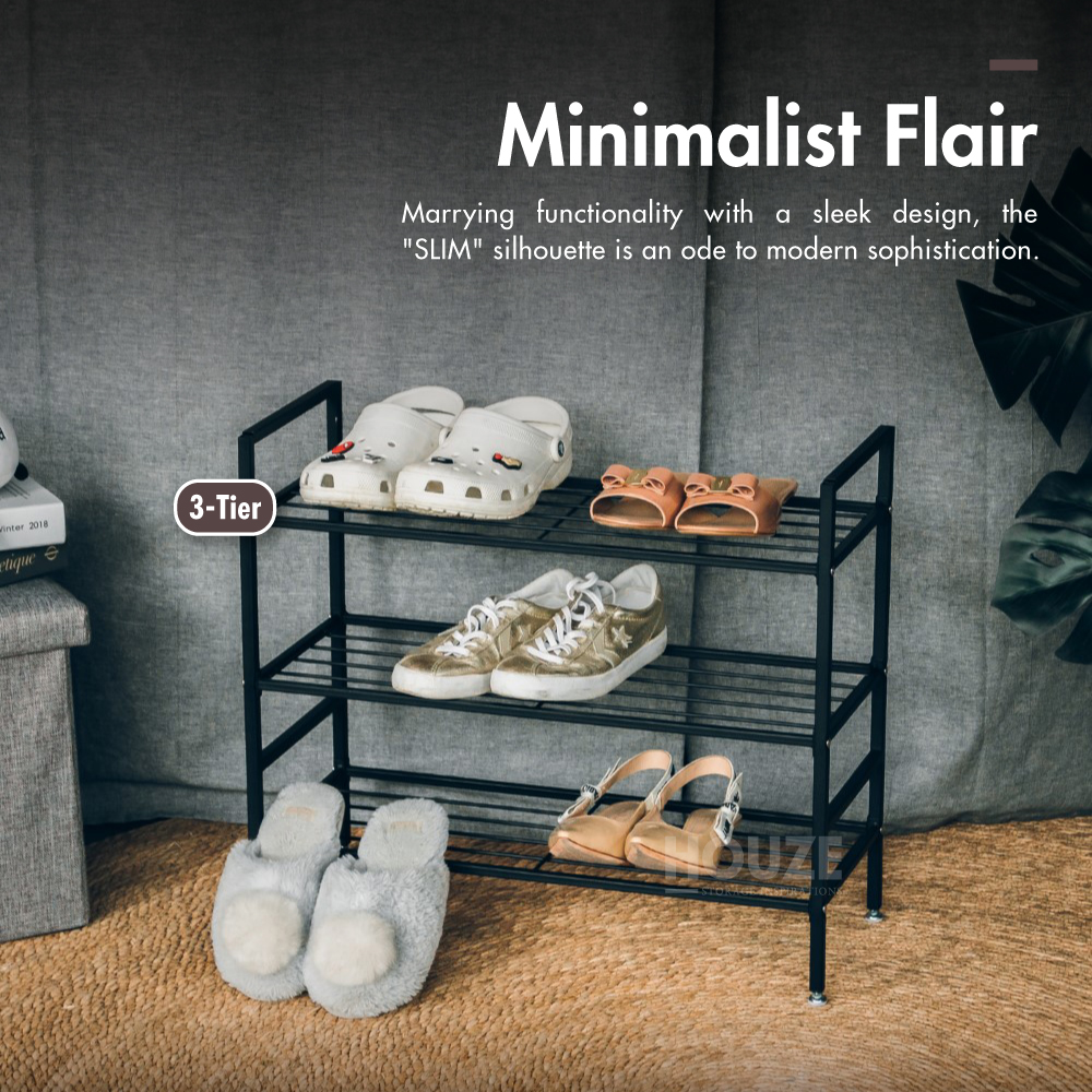 "SLIM" 2 Tier Stackable Shoe Rack